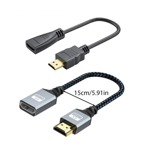 4K HDTV Extension Cable Highly Speed Data-left type Metal 60Hz 1