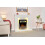 Acantha Dallas White Marble Fireplace with Downlights, 42 Inch 2