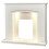 Acantha Granada White Marble Fireplace with Downlights, 48 Inch 2