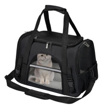 Pet carrier for small dogs, cat carrier bag Small puppy carrier, black