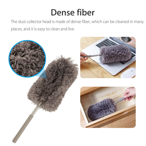 Extendable Feather Dusters, High Quality Scalable Microfiber Dust Cleaning Tool for Thorough Home & Office Cleanup 1