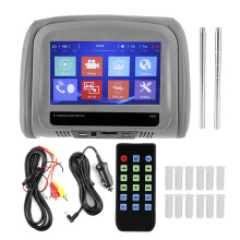 Écran sans fil avec commande intégrée pour appuie-tête de voiture, lecteur vidéo LCD 7 pouces, double écran d'appuie-tête, luminosité
