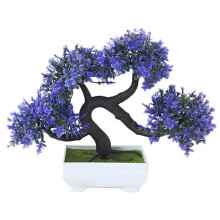Bonsai Harmonia e Boa Fortuna para Decoração de Interiores, Vaso de Plástico Simples e Atóxico de Baixa Manutenção, Adequado para Diversos