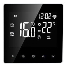Cyfrowy regulator temperatury do ogrzewania podłogowego, tygodniowy programowalny inteligentny termostat z interfejsem dotykowym, dokładna