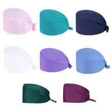 Cuffia chirurgica per professionisti del settore medico, regolabile con lacci posteriori, unisex, con fascia antisudore integrata, realizzata in
