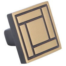 Cabinet Knob with Vintage Bronze Finish, Durable Materials for Long-Lasting Use, Classic Form Square Design with Subtle Details and Simplicity,
