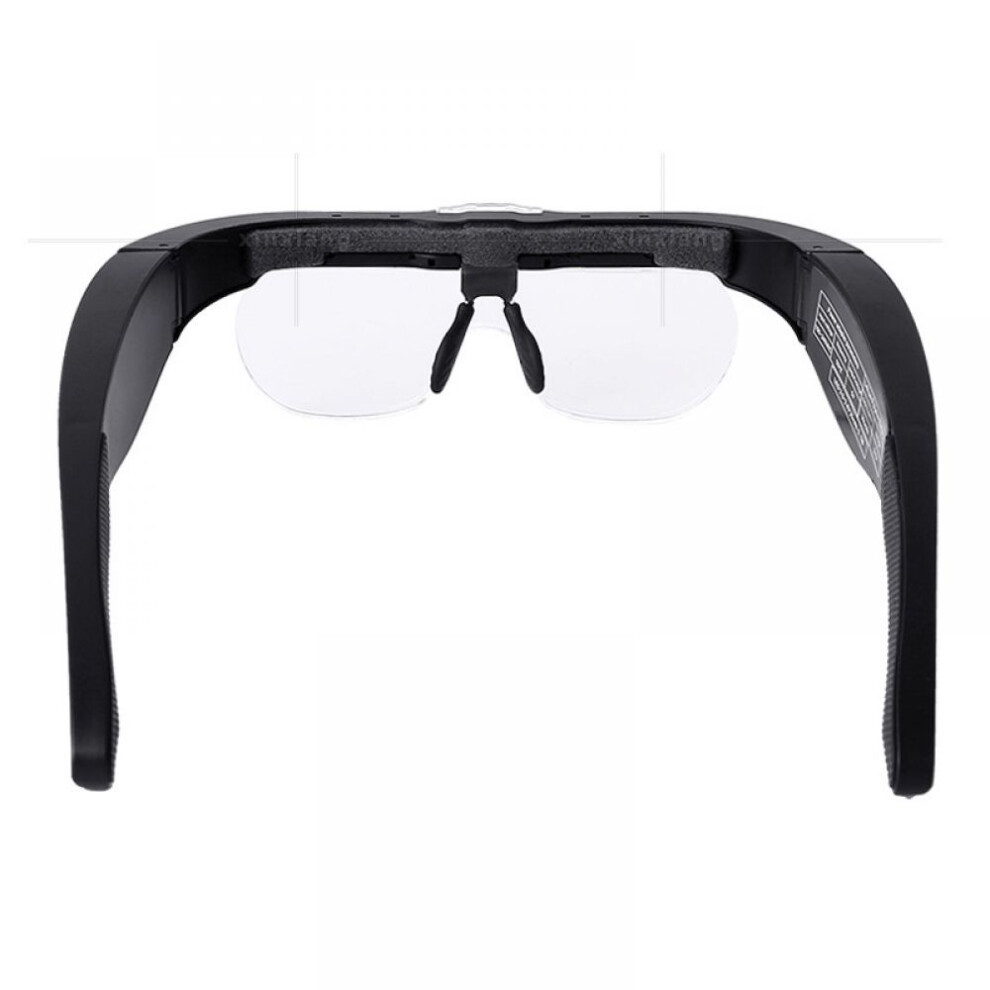 Head Magnifier Glasses, LED Illumination Interchangeable Lens Design for Close Work 1.5X 2.5X 3.5X 5X Adjustable Magnification Hands Free Magnifier