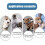 Foldable Pet Carrier Stretcher 100*67cm Blue Up to 330lbs 4