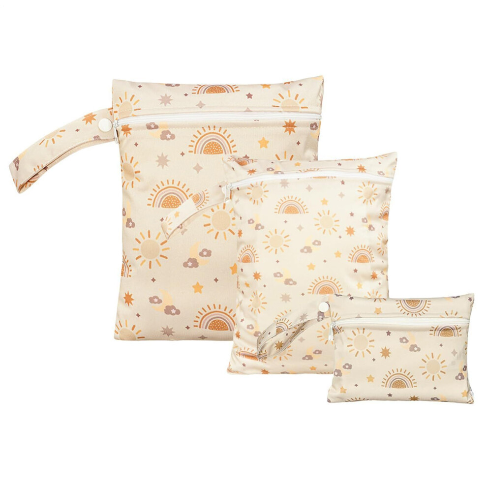 Diaper changing bag, 3piece set, waterresistant, compact for travel