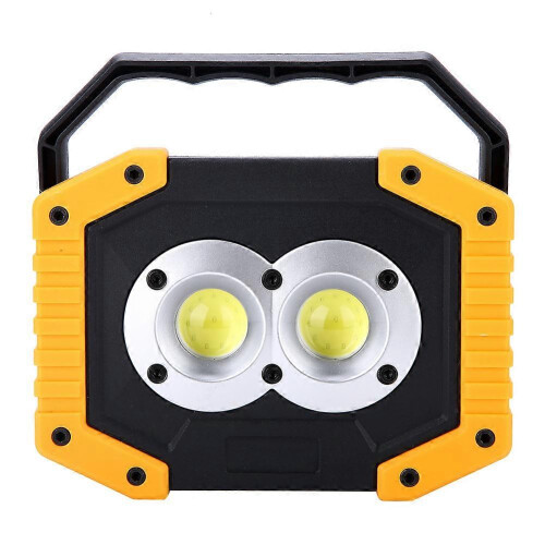 (As show, One size) Portable Multi-Function COB LED USB Camping Lamp Power Bank Torch with Handle Bracket 1