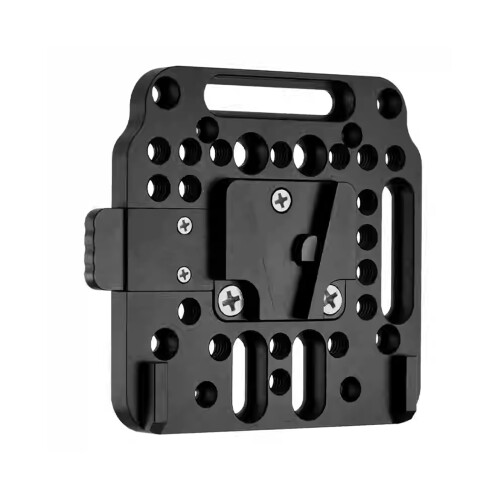 Accessoire de caméra plaque de batterie à montage en V-Noir