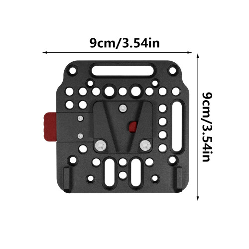 Accessoire de caméra plaque de batterie à montage en V-Noir 2