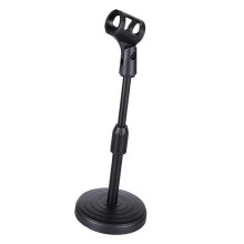 Support de micro de bureau télescopique avec base en métal