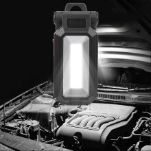 (As show, One size) Mini Folding LED COB Work Light Magnetic Lamp Adjustable Brightness with Hook for Outdoor11