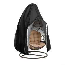 Egg Chair Cover Patio Hanging Egg Chair Cover Waterproof HeavyDuty Outdoor 210D Oxford Fabric UV Windproof Black