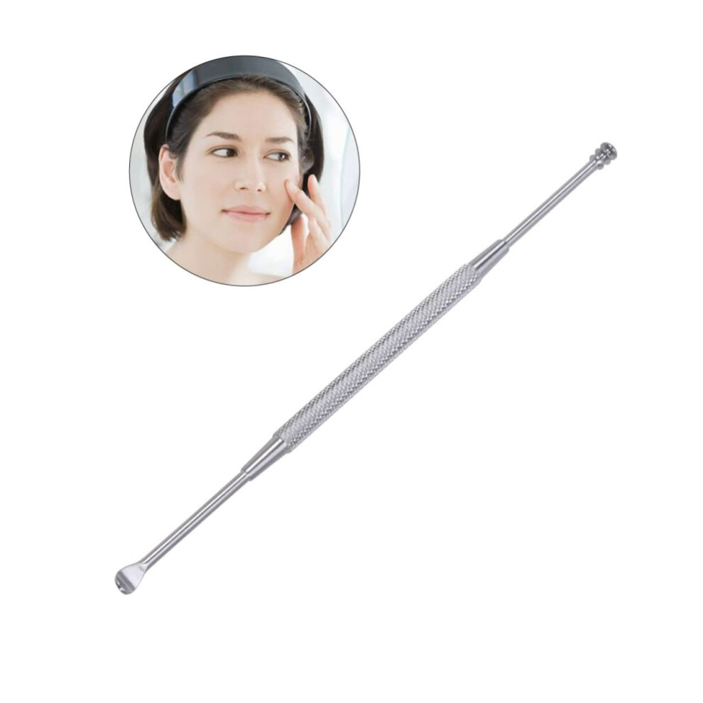 Silver Spiral Earwax Remover Doubleended Spoon Cleaning Tool For Effective Ear Care For Adults With Practical Storage Case