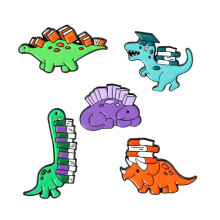 5 Pieces Dinosaur Brooch Set, Decorative Dress Pins, Durable Materials, Easy to Remove.