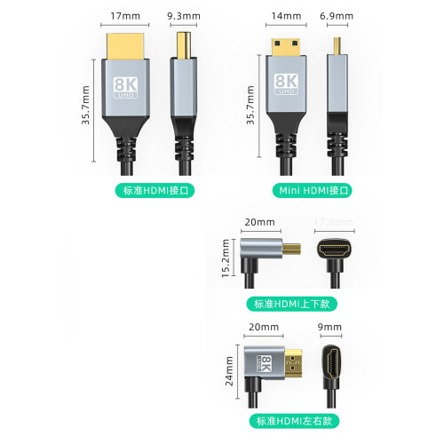 High Performances Mini HDMIcompatible to-1m Upward type 1