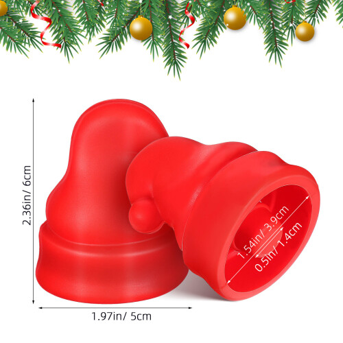 2 Unidades Tampões De Silicone Para Garrafa Com Chapéu 1