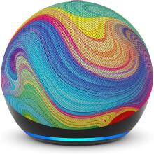Amazon Echo Dot Kids Smart Speaker, 5th Generation, Rainbow Swirl