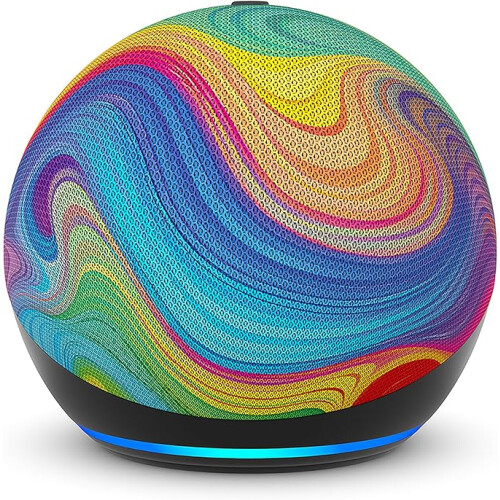 Amazon Amazon Echo Dot Kids Smart Speaker, 5th Generation, Rainbow Swirl