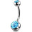 Titanium Belly Button Piercing 14G Externally Threaded 10/12/14/16mm Barbell Rings 1