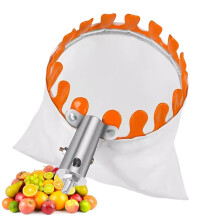 Metal Fruit Picker Head Ancillary Tool Portable Basket Fruit Catcher For Harvest Cherries Pears Oranges