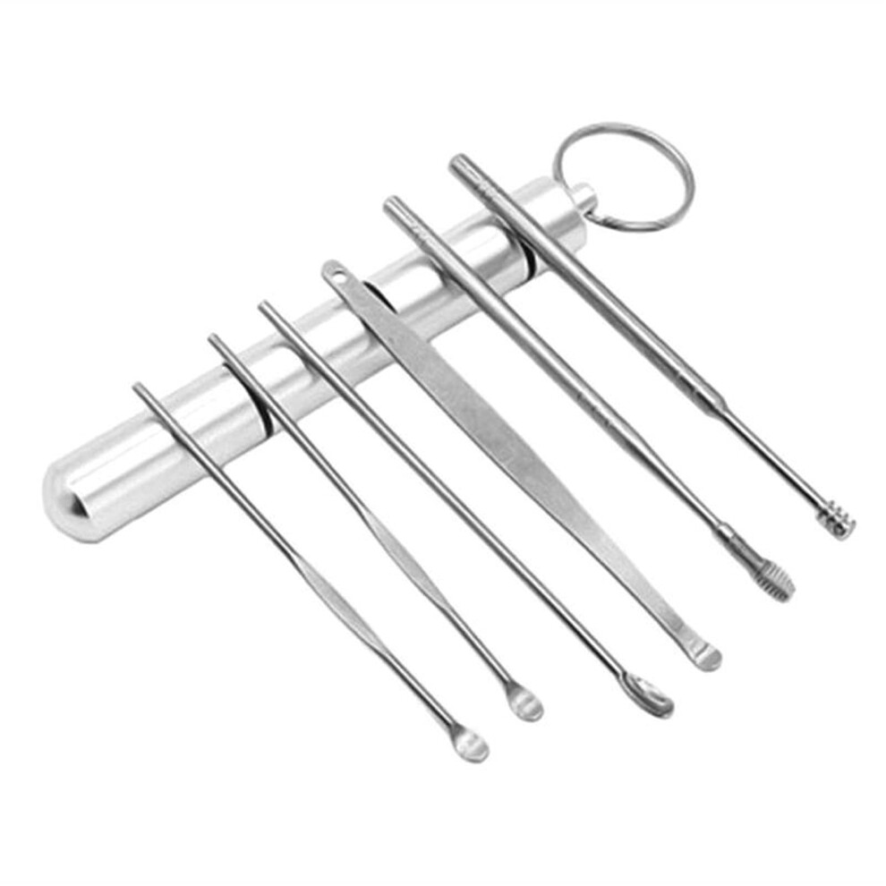 2 Sets Stainless Steel Ear Pick Spoon Ear Wax Removal Cleaner Ear Pick Ear Care Cleaning Tool