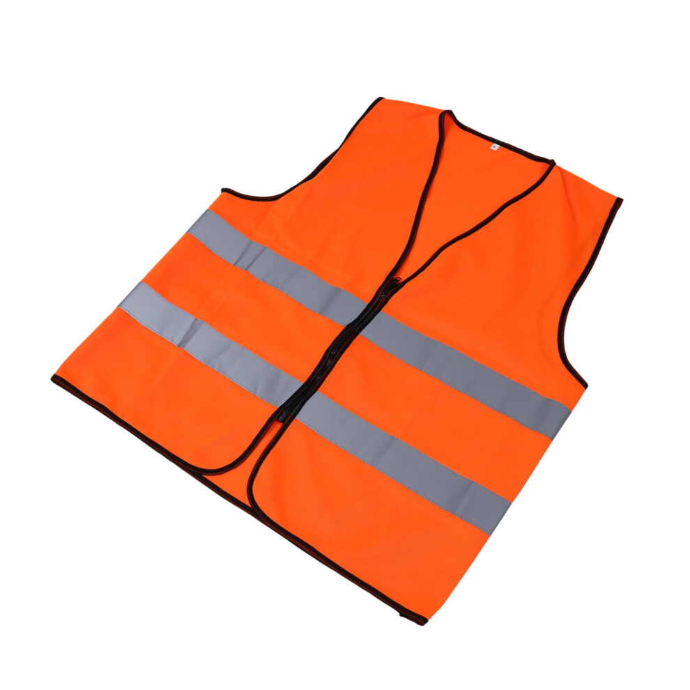 Reflective Vest With Zipper Fluorescent Vest For Adults Visibility Clothing For Nighttime Activities Visibility 9365049841429