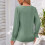 Grüne Spitzendeck-Bluse mit V-Ausschnitt, casual Passform, Polyester, S-XL 5