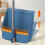 Rotating Blue Broom Set Rotating Head Dustpan And Brush Combo Foldable Shovel Compact Storage 3