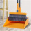 Rotating Blue Broom Set Rotating Head Dustpan And Brush Combo Foldable Shovel Compact Storage 4