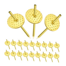 50 pieces picture hanging nails for frames, wall hooks, iron gold