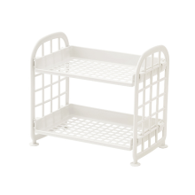 Elegant Table Shelf Organizer For Your Cosmetics, Adjustable Plastic Storage Rack With Solid Colors For Any Room