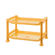 Bathroom Kitchen Organizer, Environmental Plastic Materials Corner Shelf Stand With Rustproof Waterproof Plastic (Khaki)