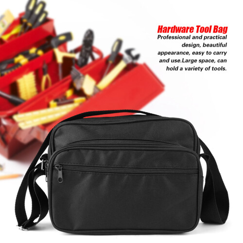 Tool Pouch With Reinforced Stitching And Water Resistant Fabric, Multi Pocket Design For Network Tools And Small Accessories Adjustable Shoulder 2
