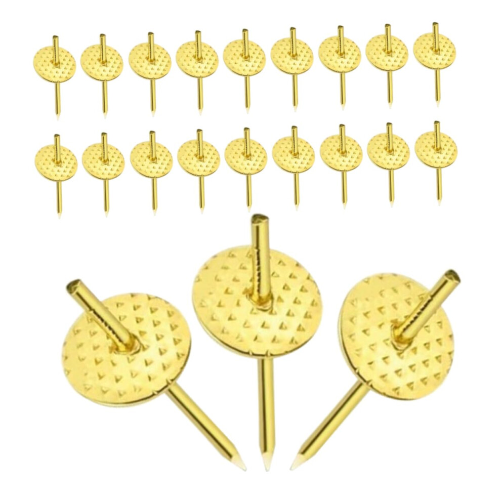 Picture Hangers Metal Push Pins For Drywall Iron Gold 9412369068620