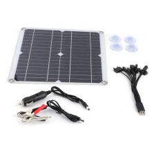 Solar Battery Trickle Charger 20W 12V Monocrystalline Silicon Solar Panel High Conversion Rate Smart Controller Durable Outdoor Use Waterproof