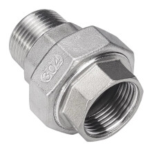 3/4 Inch NPT Pipe Fitting Connector Female to Male 304 Stainless Steel Union Coupler LeakProof