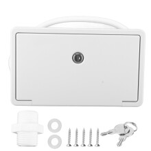Durable ABS Plastic Lockable Storage Compartment Spacious Glove Box Easy Mount Installation Non-Magnetic Lock Vermin Resistant Opening Power Cord