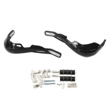 Protetores de mão reforçados para guidão de motocicleta dual sport, protegem contra arbustos, pedras, lama, frio e vento, para uso off-road.