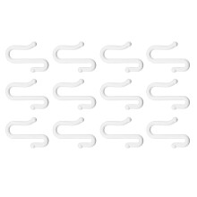 Hook and Glider Pack 12Pair Curtain Rail Hooks Shower Hooks SShaped Drapery Hooks With Quiet Roller For Ceiling Track