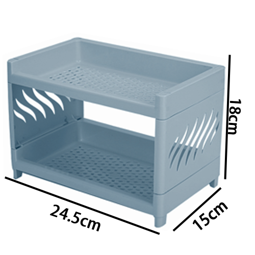 Chic Bathroom Shelf Organizer, Foldable Desktop Storage Rack With High-Quality Thick PP Material For Efficient Space Management, Keeping Your Cosmetic 1