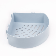 Non-Drilling Space Saving Organizer, Corner Shelf Plastic Wall Mounted for Adhesive Bathroom Shelf and Shower Basket Storage, ABS Ensures Longevity