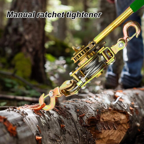 Ratchet lifting pulley system for secure tightening 1