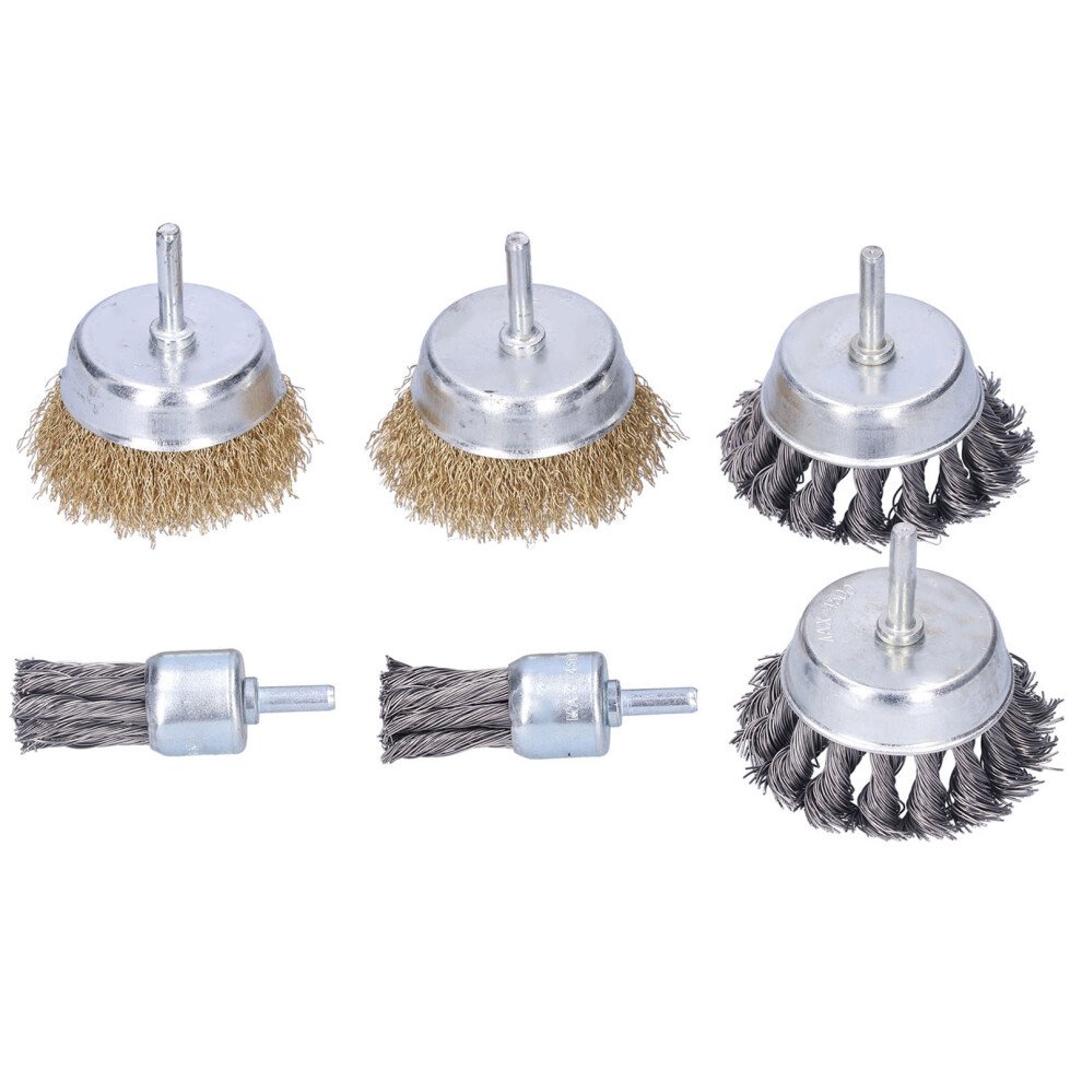 Corrosion Removal Brush For Drill, Wire Brush Set Twist Knot Wire Wheel Crimped Cup Brush Rust Removal Tool Heavy Duty Surface Cleaning Drill 9175034140112