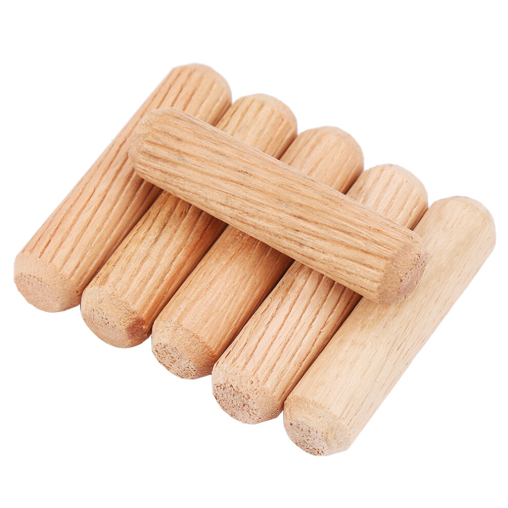 Wooden Dowel Pins For Furniture Repair, Hardwood Wooden Dowel Precision Crafted Joining Rods With Tapered Bevel Ends, Kiln Dried Fluted And Beveled 9128293342001