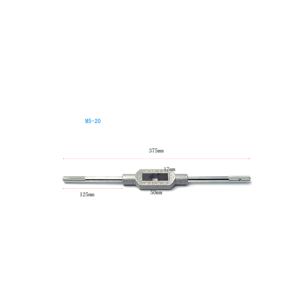 Professional Tapping Wrench, Grey Hammered Finish Steel Tap Handle For M5 To M20 Tasks, Ensuring Robust Performance And Precision Grip, Versatile And 9128293342223