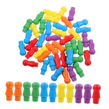 60 Pieces Wooden Chess Set Educational Toy Chess Pieces Colourful Chess Game