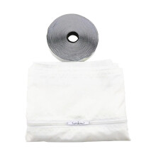 Window door seal for air conditioners, window sealing fabric for air conditioners with zipper for overhanging dormer windows (5meter double hole).